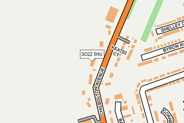 SO22 5HU map - OS OpenMap – Local (Ordnance Survey)