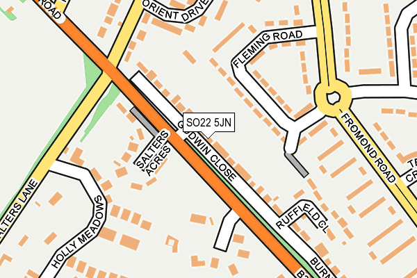 SO22 5JN map - OS OpenMap – Local (Ordnance Survey)