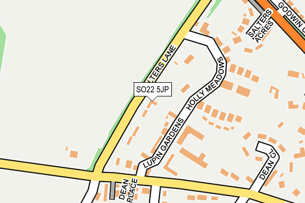 SO22 5JP map - OS OpenMap – Local (Ordnance Survey)