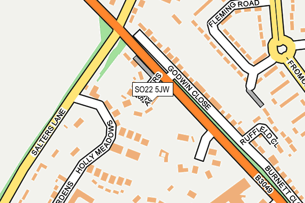 SO22 5JW map - OS OpenMap – Local (Ordnance Survey)