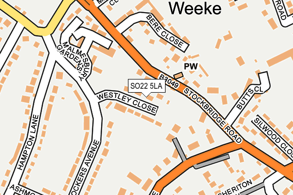 SO22 5LA map - OS OpenMap – Local (Ordnance Survey)
