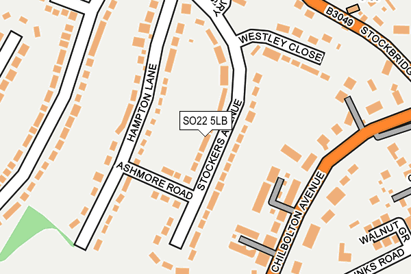 SO22 5LB map - OS OpenMap – Local (Ordnance Survey)