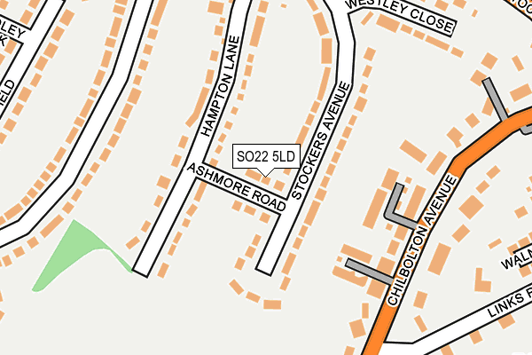 SO22 5LD map - OS OpenMap – Local (Ordnance Survey)