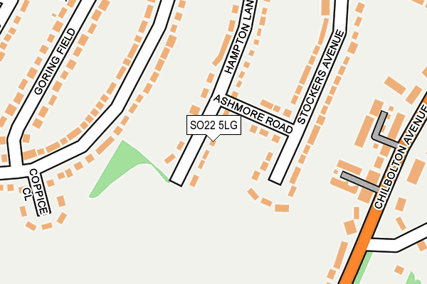 SO22 5LG map - OS OpenMap – Local (Ordnance Survey)