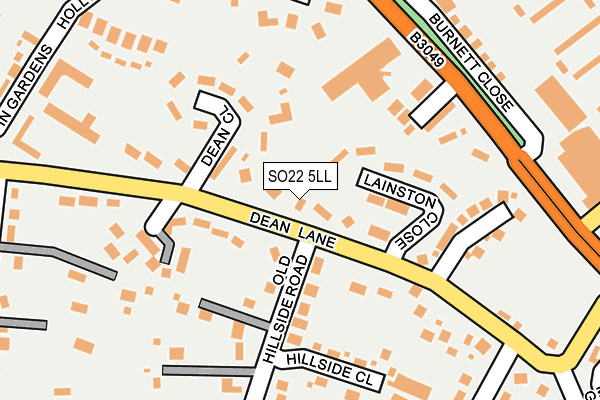SO22 5LL map - OS OpenMap – Local (Ordnance Survey)