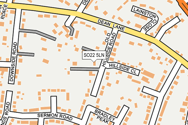 SO22 5LN map - OS OpenMap – Local (Ordnance Survey)
