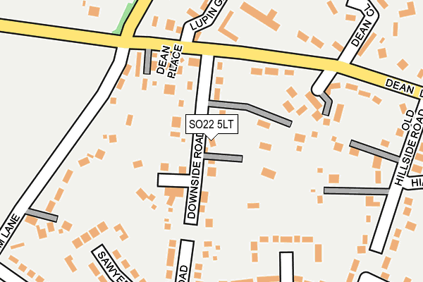 SO22 5LT map - OS OpenMap – Local (Ordnance Survey)