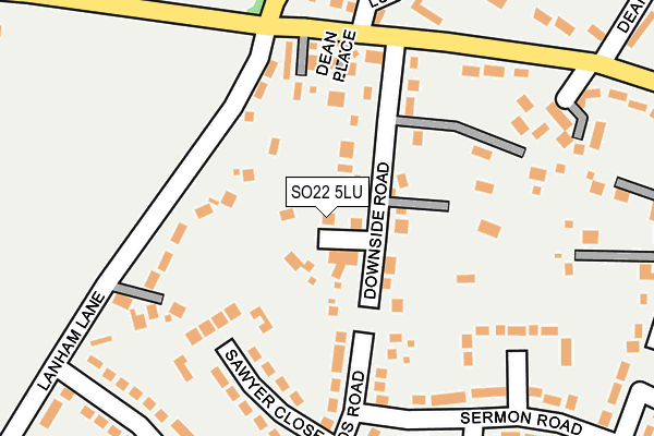 SO22 5LU map - OS OpenMap – Local (Ordnance Survey)