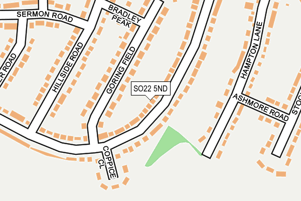 SO22 5ND map - OS OpenMap – Local (Ordnance Survey)