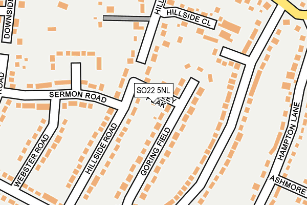 SO22 5NL map - OS OpenMap – Local (Ordnance Survey)