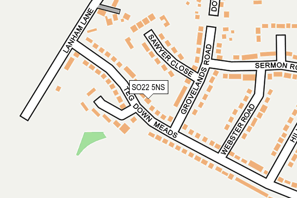 SO22 5NS map - OS OpenMap – Local (Ordnance Survey)