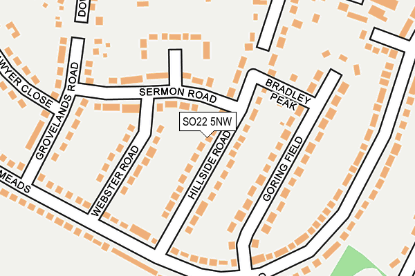 SO22 5NW map - OS OpenMap – Local (Ordnance Survey)