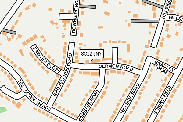 SO22 5NY map - OS OpenMap – Local (Ordnance Survey)