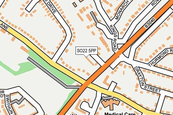 SO22 5PP map - OS OpenMap – Local (Ordnance Survey)