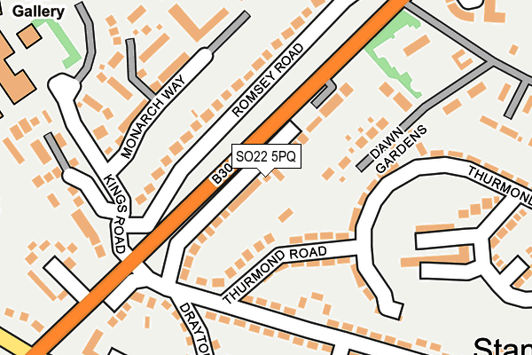 SO22 5PQ map - OS OpenMap – Local (Ordnance Survey)