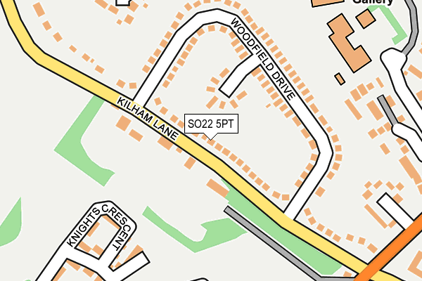 SO22 5PT map - OS OpenMap – Local (Ordnance Survey)