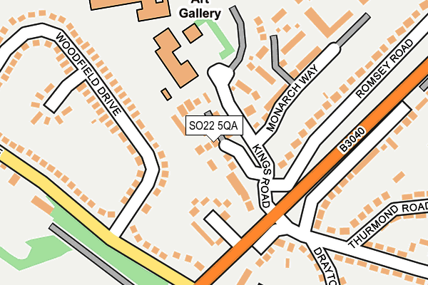 SO22 5QA map - OS OpenMap – Local (Ordnance Survey)
