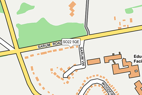 SO22 5QE map - OS OpenMap – Local (Ordnance Survey)