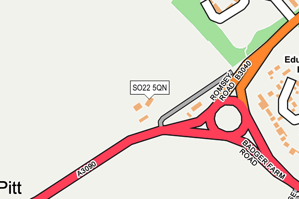 SO22 5QN map - OS OpenMap – Local (Ordnance Survey)