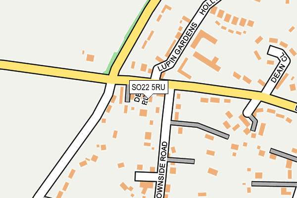 SO22 5RU map - OS OpenMap – Local (Ordnance Survey)