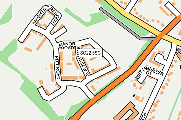 SO22 5SG map - OS OpenMap – Local (Ordnance Survey)