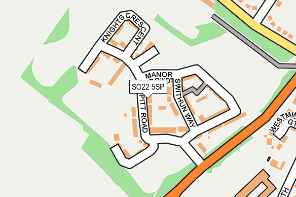 SO22 5SP map - OS OpenMap – Local (Ordnance Survey)