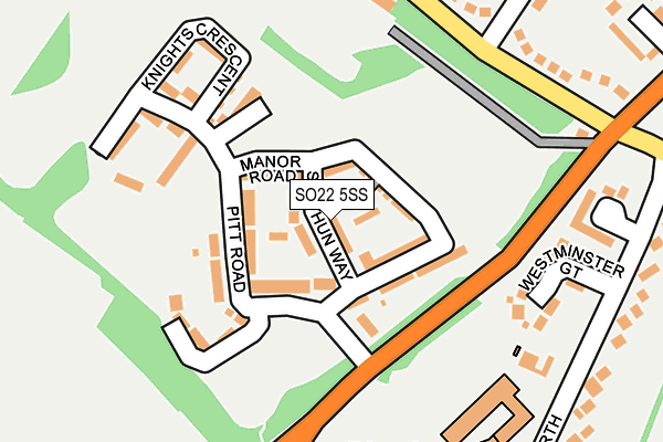 SO22 5SS map - OS OpenMap – Local (Ordnance Survey)