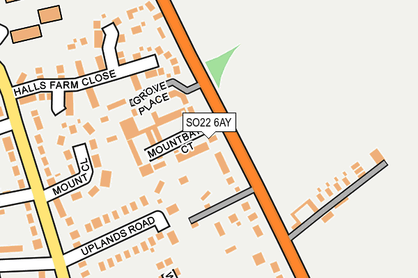 SO22 6AY map - OS OpenMap – Local (Ordnance Survey)