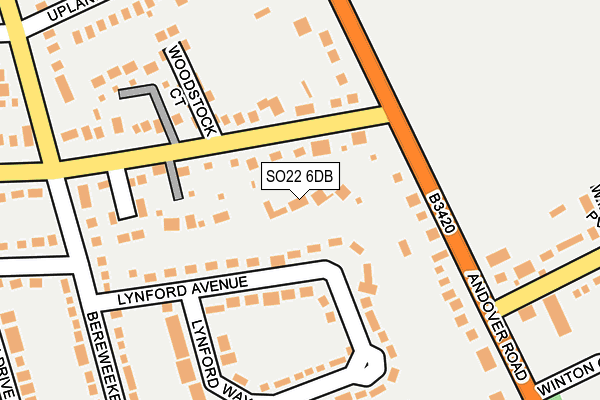 SO22 6DB map - OS OpenMap – Local (Ordnance Survey)