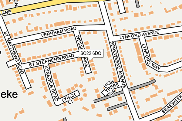 SO22 6DQ map - OS OpenMap – Local (Ordnance Survey)