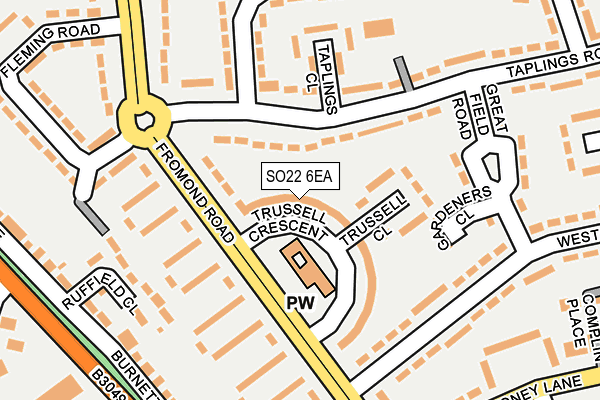 SO22 6EA map - OS OpenMap – Local (Ordnance Survey)