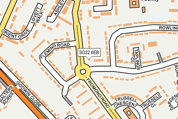 SO22 6EB map - OS OpenMap – Local (Ordnance Survey)