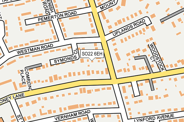 SO22 6EH map - OS OpenMap – Local (Ordnance Survey)