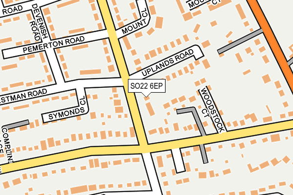 SO22 6EP map - OS OpenMap – Local (Ordnance Survey)