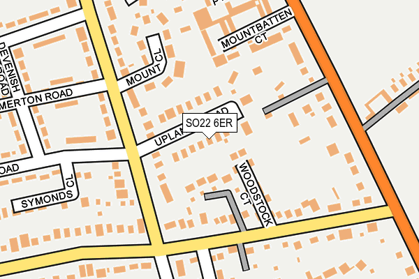 SO22 6ER map - OS OpenMap – Local (Ordnance Survey)
