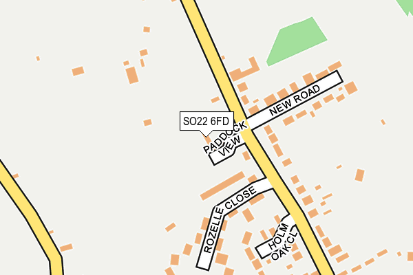 SO22 6FD map - OS OpenMap – Local (Ordnance Survey)