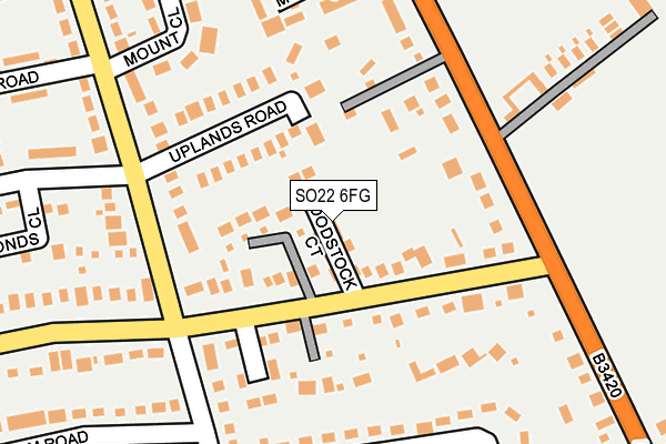 SO22 6FG map - OS OpenMap – Local (Ordnance Survey)