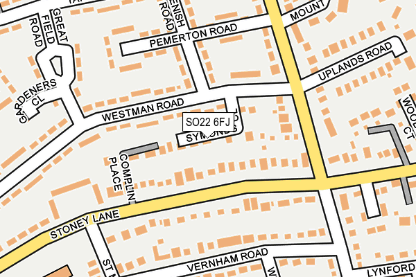 SO22 6FJ map - OS OpenMap – Local (Ordnance Survey)