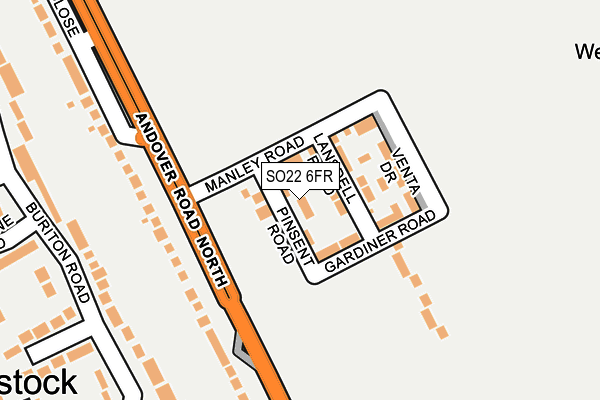 SO22 6FR map - OS OpenMap – Local (Ordnance Survey)