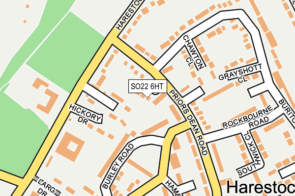 SO22 6HT map - OS OpenMap – Local (Ordnance Survey)