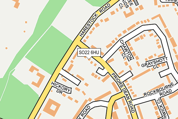 SO22 6HU map - OS OpenMap – Local (Ordnance Survey)
