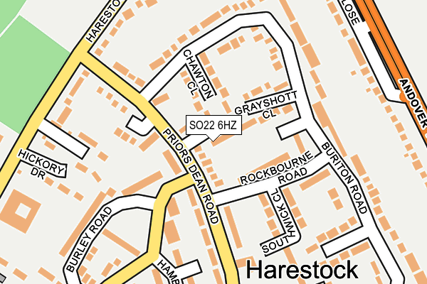 SO22 6HZ map - OS OpenMap – Local (Ordnance Survey)