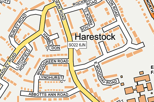 SO22 6JN map - OS OpenMap – Local (Ordnance Survey)