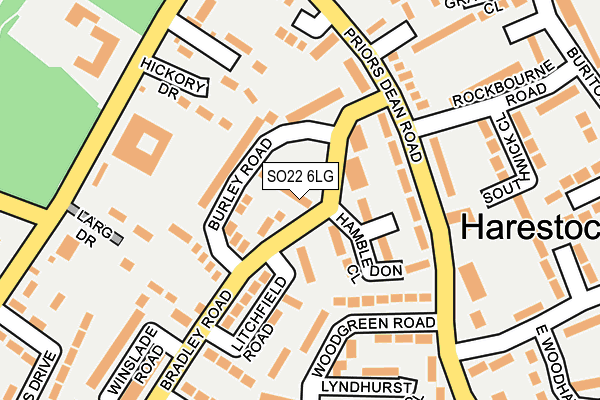 SO22 6LG map - OS OpenMap – Local (Ordnance Survey)