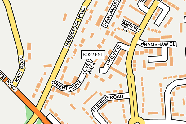 SO22 6NL map - OS OpenMap – Local (Ordnance Survey)