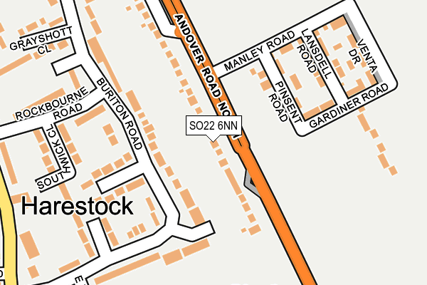 SO22 6NN map - OS OpenMap – Local (Ordnance Survey)