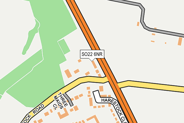 SO22 6NR map - OS OpenMap – Local (Ordnance Survey)