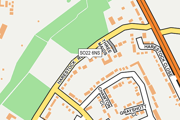SO22 6NS map - OS OpenMap – Local (Ordnance Survey)