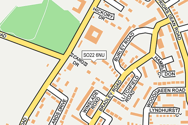 SO22 6NU map - OS OpenMap – Local (Ordnance Survey)