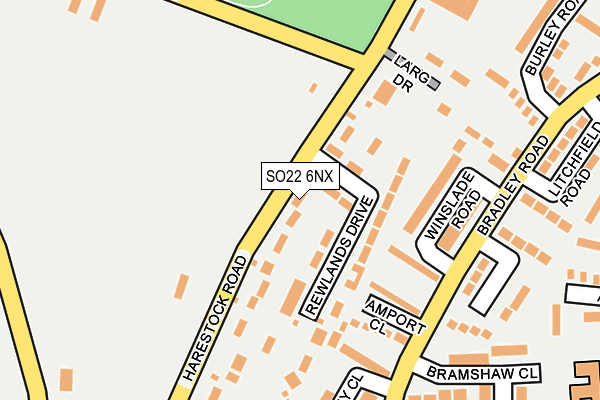 SO22 6NX map - OS OpenMap – Local (Ordnance Survey)